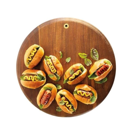 Sierra Round Acacia Serving Board Size 45cm by Alex Liddy