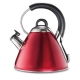 Barista Italico Stovetop Whistling Kettle Size 2.2L in Red by Baccarat-Red