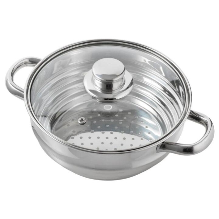 Gourmet Universal Steamer with Glass Lid Size 20X8.5cm by Baccarat