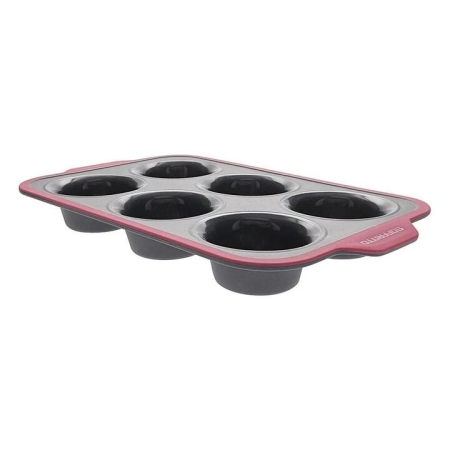 Professional Bake 6-Cup Non-Stick Silicone Muffin Pan Size 33X22.5X4cm by Soffritto