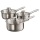 Gourmet Stainless Steel Saucepan Set of 3 Size 14X6.5cm by Baccarat