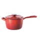 Le Connoisseur Cast Iron Saucepan 1.5L Size 16cm in Red by Baccarat-Red