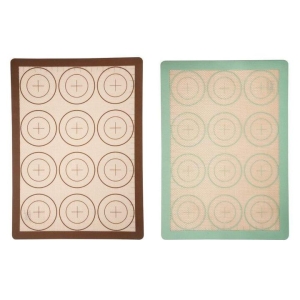 Professional Bake 2 Piece Silicone Baking Mats Set Size 40X29cm by Soffritto