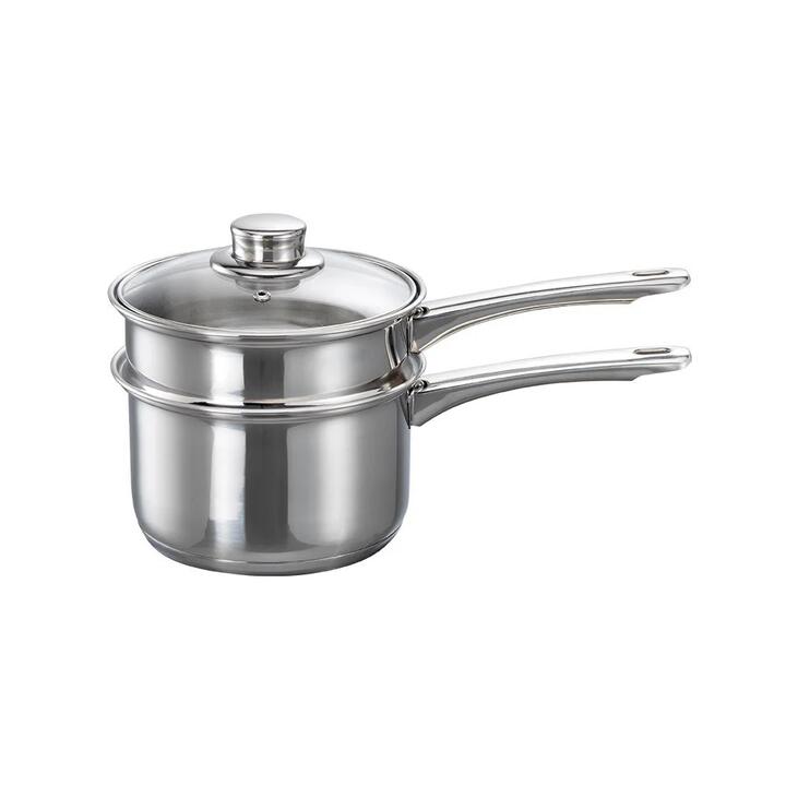 Gourmet Stainless Steel Double Boiler Size 14X9cm in Silver by Baccarat-Silver