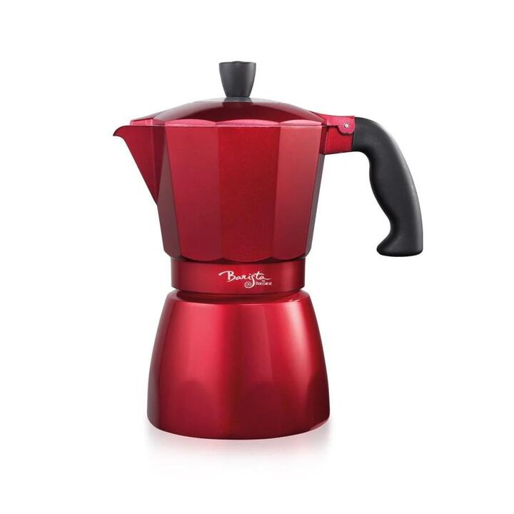 Barista Italico 6 Cup Espresso Maker in Red by Baccarat-Red