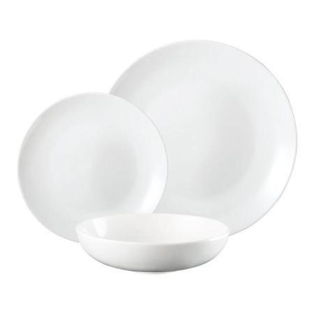 Superior Collection Coupe Dinner Set 12 Piece in White by Alex Liddy-White