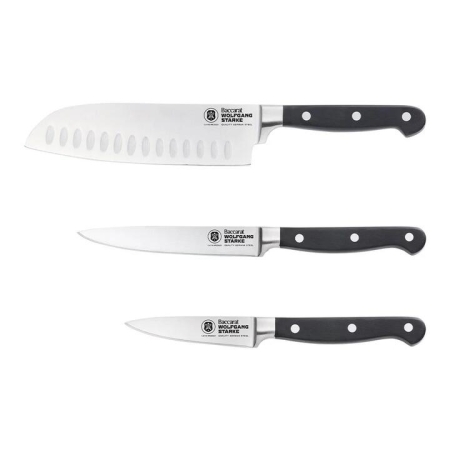 Wolfgang Starke 3 Piece Stainless Steel Kitchen Knife Starter Set by Baccarat