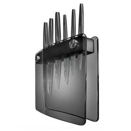 iD3 Samurai Sakai Knife Block 7 Piece in Black by Baccarat-Black