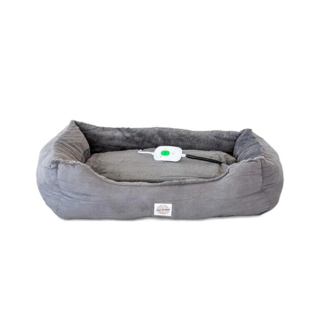 Hacienda Electric Heated Rabbit Faux Fur Covering Pet Bed-Small