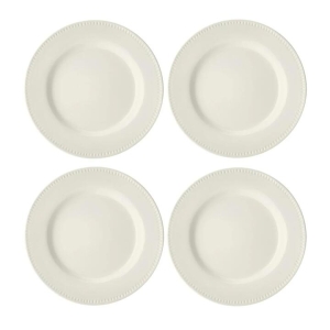 Mikasa Cranborne 4 Piece Stoneware Dinner Plate Set 27cm Cream