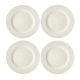 Mikasa Cranborne 4 Piece Stoneware Dinner Plate Set 27cm Cream