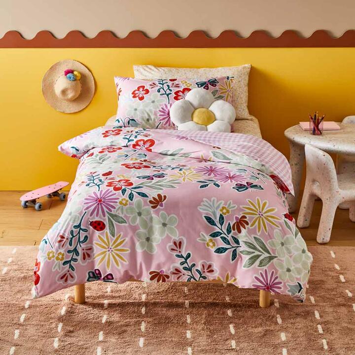 MyHouse Kids Quilt Cover Set Daisy Fields-Single