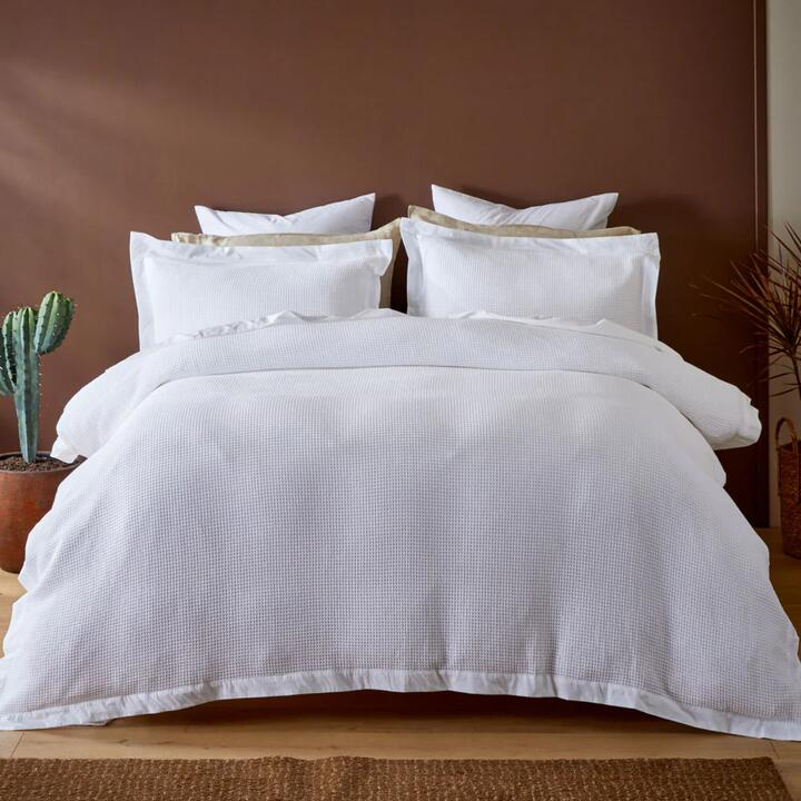 MyHouse Remy Waffle Quilt Cover Set-Queen