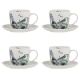 Ashdene Iris Garden Set of 4 Cups & Saucers