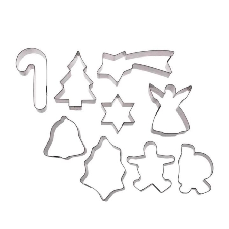 D.Line Xmas Cookie Cutters Set of 9 On Ring