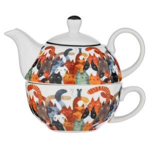 Quirky Cats Photobomb Tea For One by Ashdene