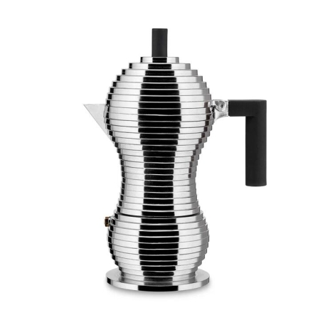 Pulcina Aluminium Espresso Coffee Maker 6 Cup/300ml Size 20X12X26cm by Alessi