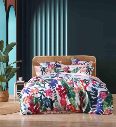 Logan & Mason Atherton Tropic Quilt Cover Set-Queen