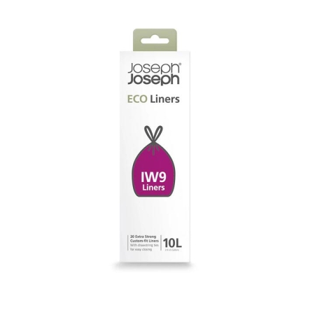 Joseph Joseph IW9 10L Eco Liners Recycled Bin Liners-Pack of 20