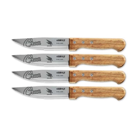 GRYLT Jumbo 4 Piece Steak Knife Set AFL Adelaide Crows