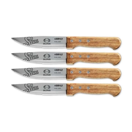 GRYLT Jumbo 4 Piece Steak Knife Set AFL Gold Coast Suns