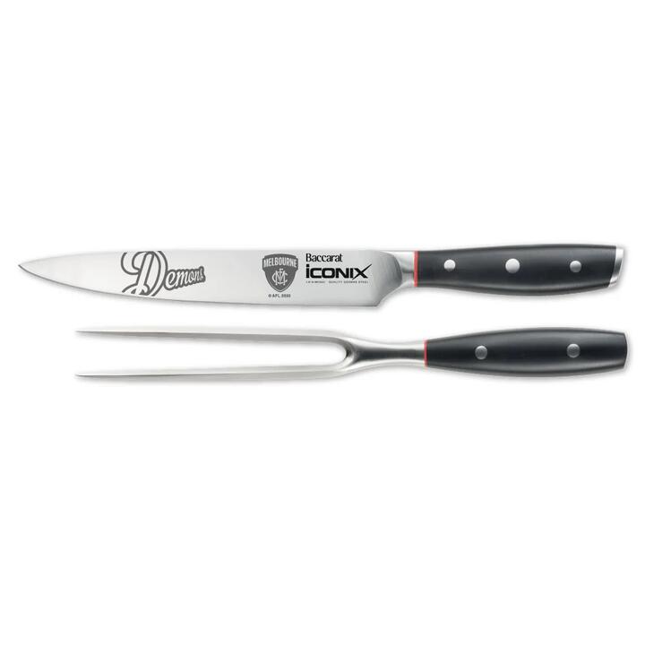 Baccarat iconiX Carving Knife Set AFL Melbourne Demons