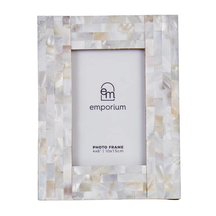 Emporium Shell Photo Frame with Gold Edge-5x7 inches