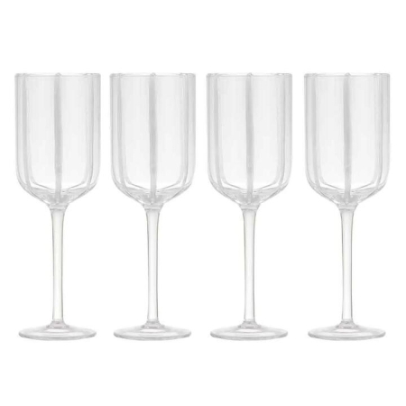 Ladelle Stripe Set of 4 Wine Glasses