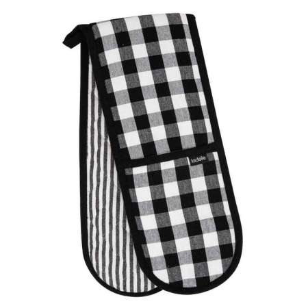 Ladelle Eco Gingham Double Oven Mitts