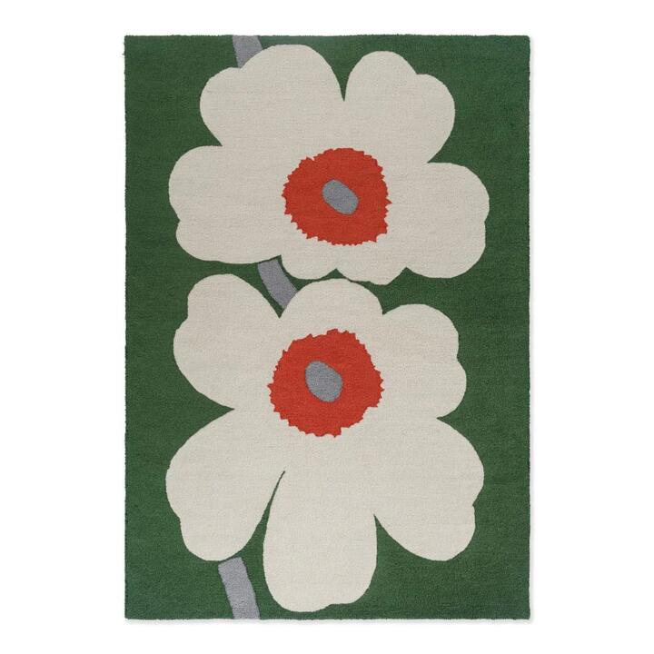 Marimekko Unikko 60th Anniversary Rug Green-200 x 140cm