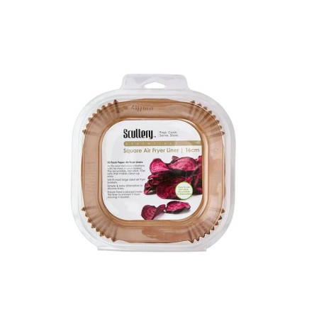 Scullery Set of 50 Square Air Fryer Liners-16cm