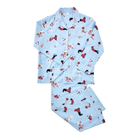 MyHouse Flannel Printed Pyjamas Winter Dogs-Small