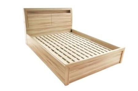 Victoria Bed Frame - Queen Size - Naked Cypress / Antique Oak