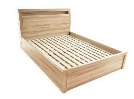 Victoria Bed Frame - Queen Size - Naked Cypress / Antique Oak