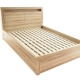 Victoria Bed Frame - Queen Size - Naked Cypress / Antique Oak