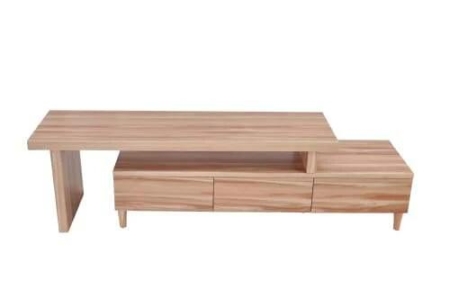 Ulrica Extendable TV Stand Cabinet Entertainment Unit - Naked Cypress