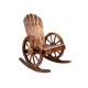 Wagon Wheels Rocking Chair - Brown
