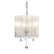 Venice Crystal Chandelier Pendant Light - Chrome / White