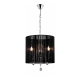 Venice Crystal Chandelier Hanging Pendant Light - Chrome / Black