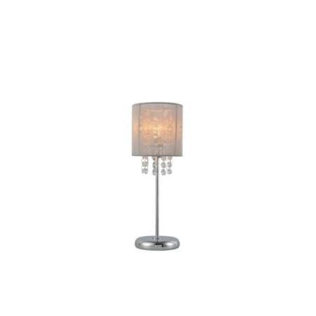 Troy Table Desk Lamp with Acrylic Drops Chrome Metal Base - Grey