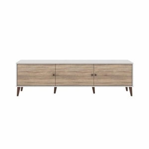 Valerie TV Stand Cabinet Entertainment Unit 180cm - Oak & White