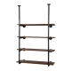 Wall Display Shelves Industrial Bookshelf DIY Pipe Shelf Rustic Brackets