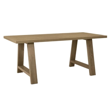Design Square Wooden Rectangular Dining Table 180cm - Dark Oak