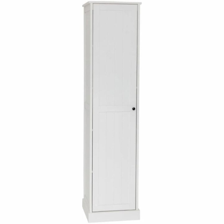 Tivoli 1-Door Multi Purpose Cupboard 5-Tier Shelves Storage Cabinet Tallboy - White