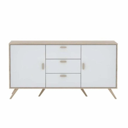 William Sideboard Buffet Unit Chest Of Drawers Storage Cabinet - Oak & White