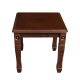 Design Square Wooden Square Side End Lamp Table - Dirty Oak