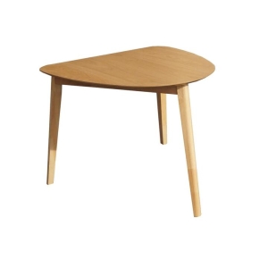Design Square Wooden Small Compact Kitchen Dining Table 80x90cm - Oak