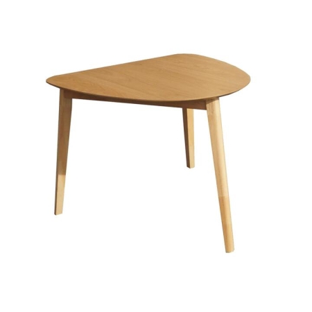Design Square Wooden Small Compact Kitchen Dining Table 80x90cm - Oak