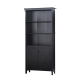 Maestro Furniture Tyann 5-Shelf Bookcase Display Storage Cabient W/ 2-Doors - Espresso
