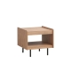 Design Square Tim Wooden Open Shelf Side End Lamp Table - Oak